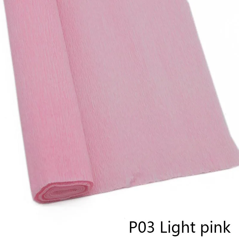 light pink 2,5 м DIY гофрированная бумага для изготовления цветов Упаковка цветов упаковочный материал ручная работа оберточная бумага рулон Ремесло Декор - Цвет: light pink