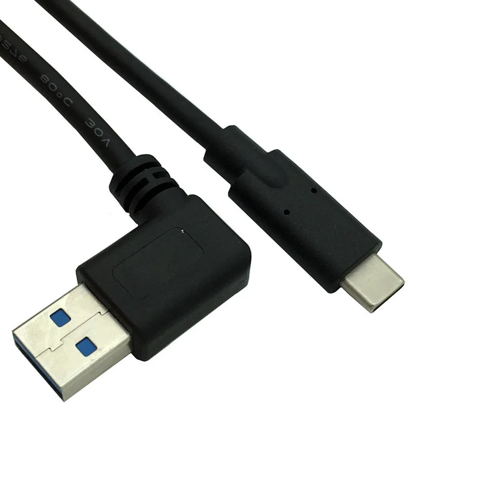 1 метр USB 3.0 Type C к 3 адаптер кабель левый правый прямой USB3.0 угловой разъем питания