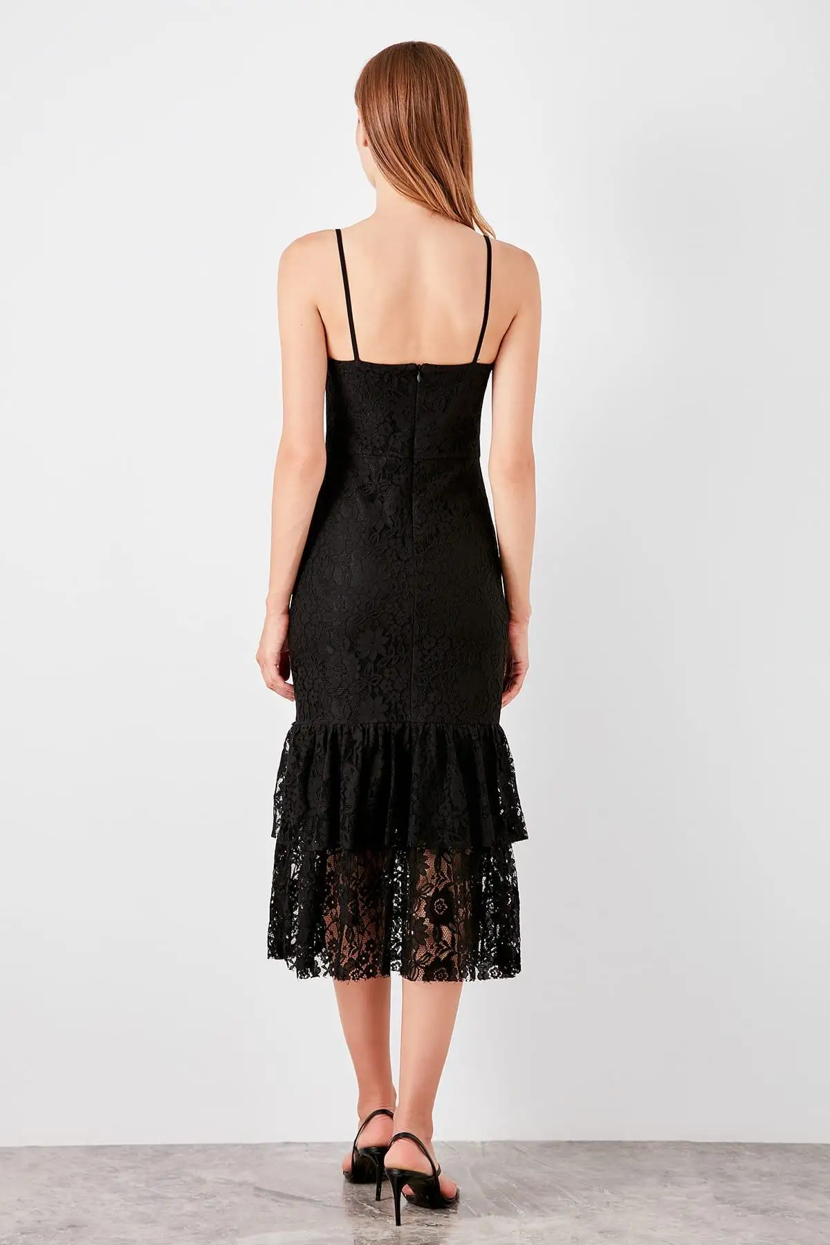 Trendyol черное платье с бантом TPRSS19BB0317|Женские платья| |