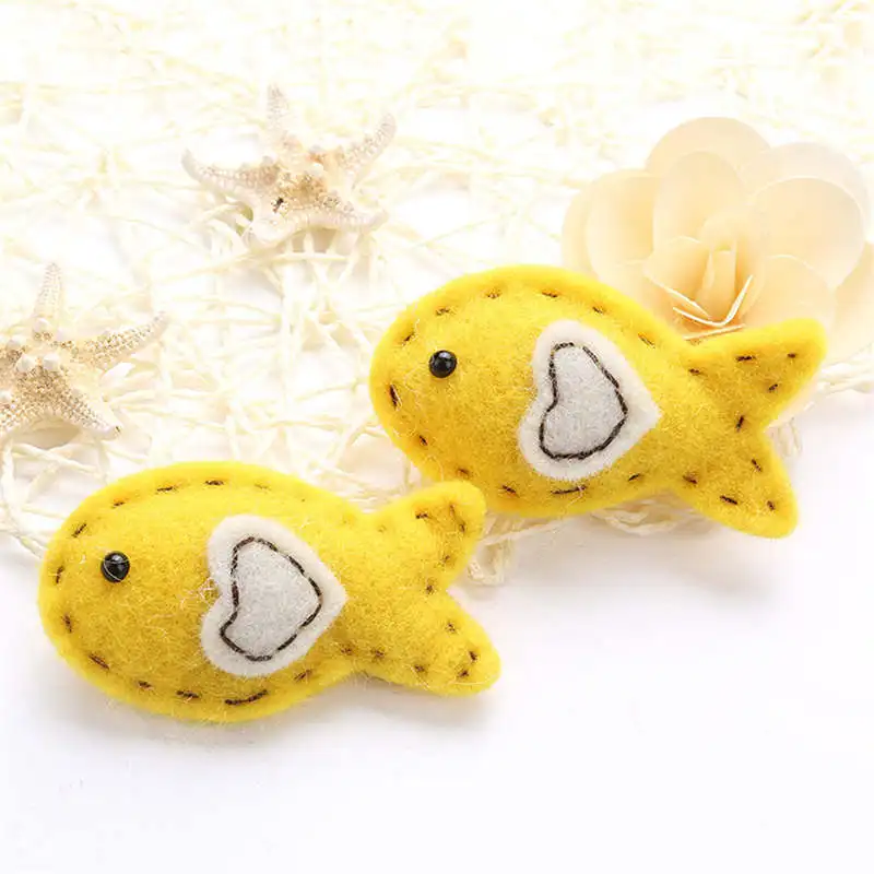 1 шт. шерстяной войлок Креативный дизайн в виде рыбьего сердца Наборы для