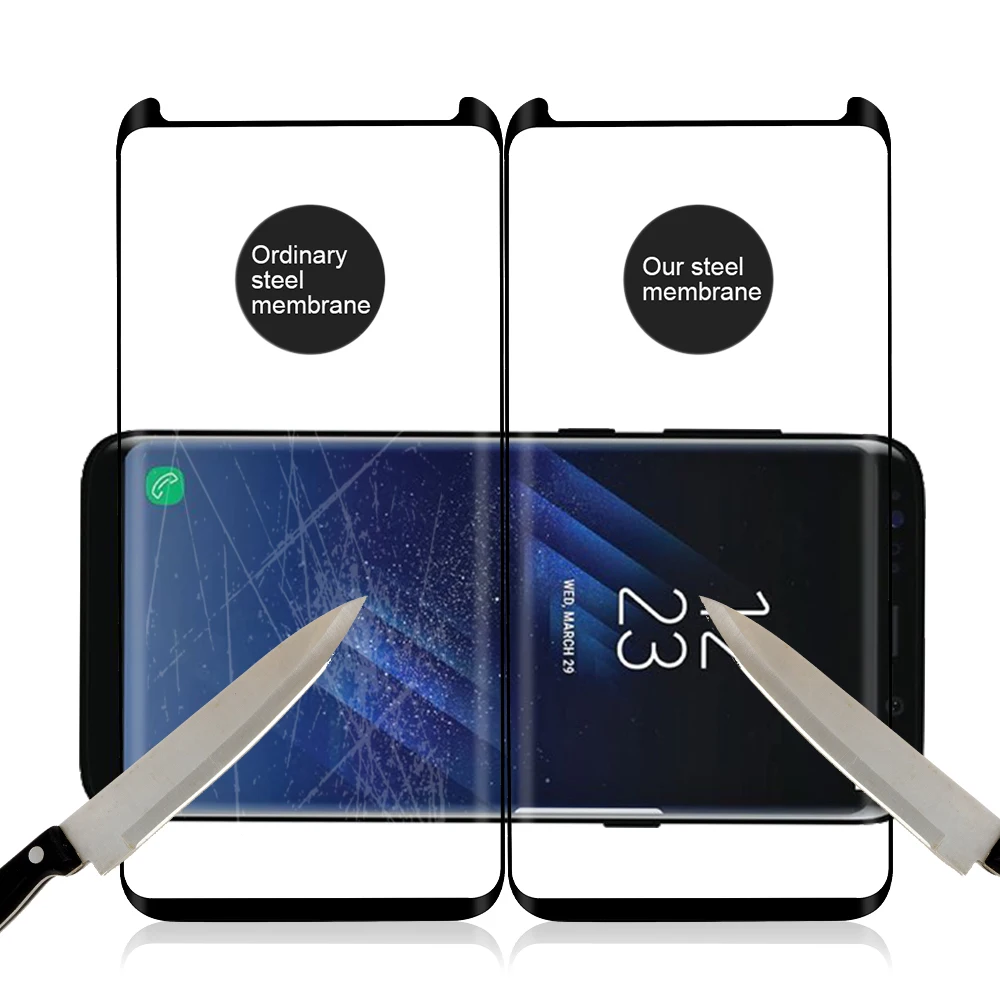 Eqvvol чехол, 3D изогнутое закаленное стекло, Защита экрана для samsung Galaxy S9 S8 Plus Note 8, полное покрытие, защитный