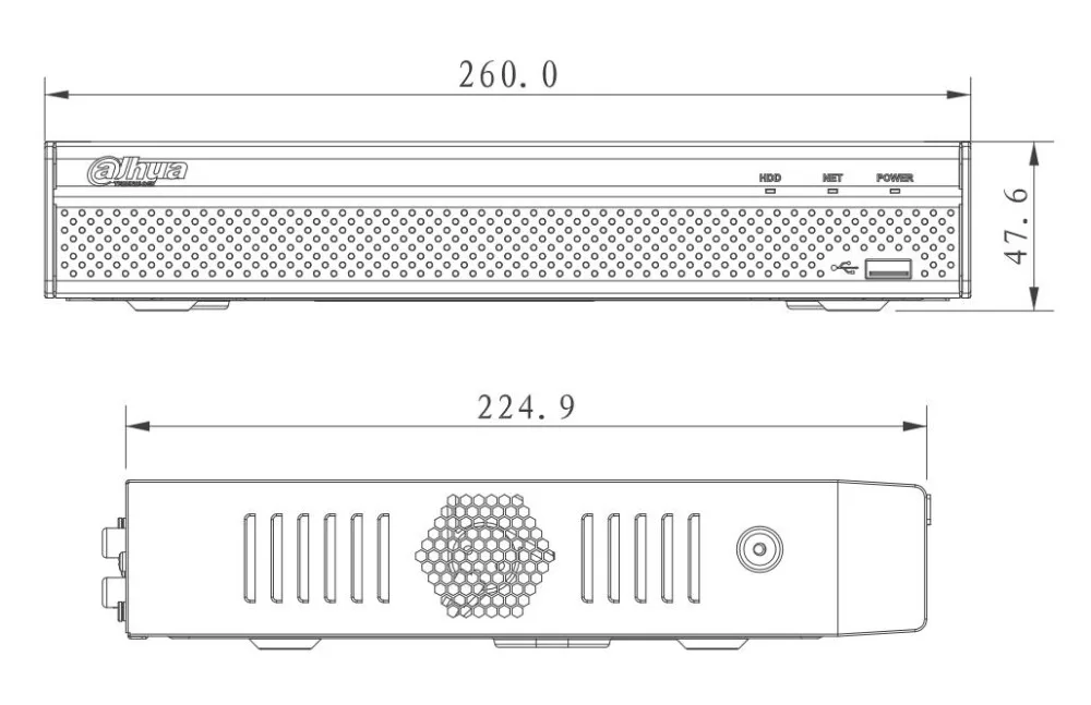 Компактный сетевой видеорегистратор Dahua NVR4104HS-4KS2 NVR4108HS-4KS2 4/8/16 Channel Compact 1U 4K &amp H.265 Lite