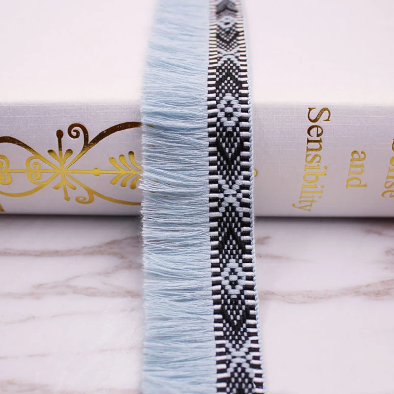 

PPCrafts 33mm 7pcs Tassels Fringe Lace Trim Ribbon Jacquard Webbing DIY Handmade Sewing Curtains Garment Accessories