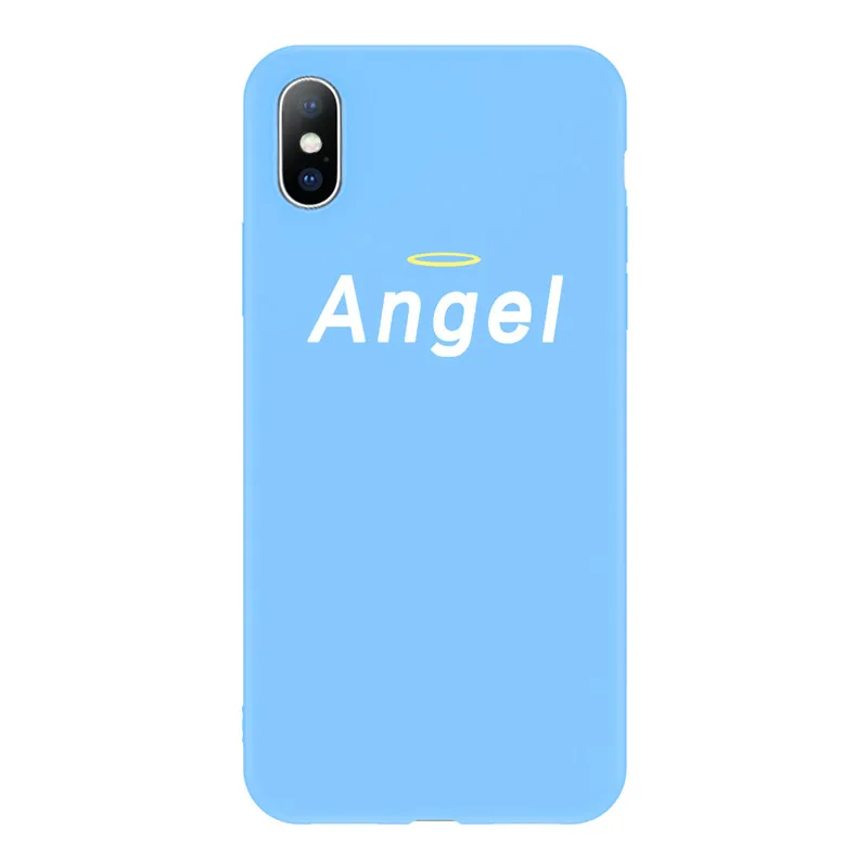 AC7205 Чехол USLION с изображением влюбленных сердец для iPhone 6, 7, 6s, 8 Plus, чехол для телефона с буквенным принтом s, для iPhone X, XR, XS, Max, мягкий силиконовый чехол из ТПУ - Цвет: AC7205