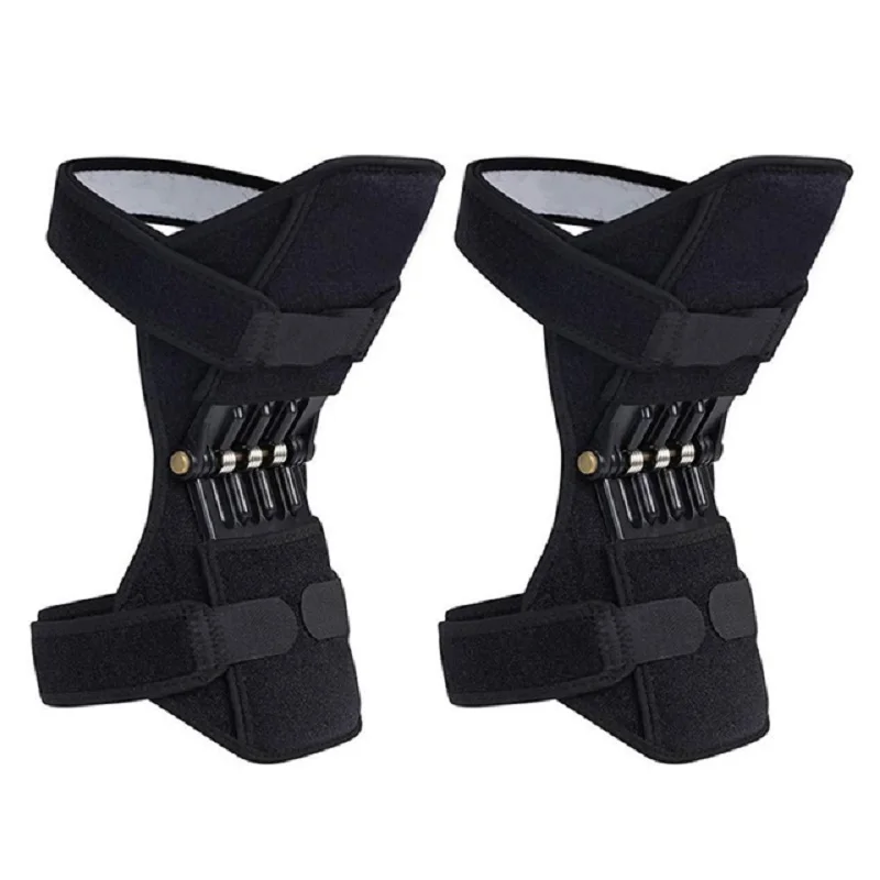 2pcs black with box Поддержка суставов наколенники отскок мощность ноги наколенник протектор brace ortofit стабилизатор joelheira power Lift - Цвет: 2pcs black with box