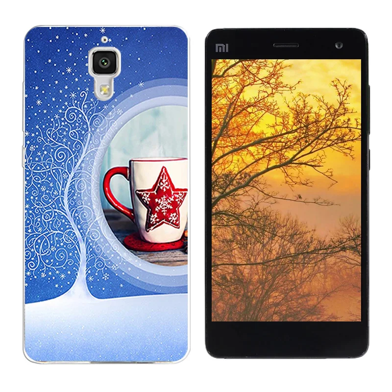 Для Xiaomi Mi4 M4 силиконовый чехол ТПУ для Mi 4 мягкая задняя черная крышка веселый день