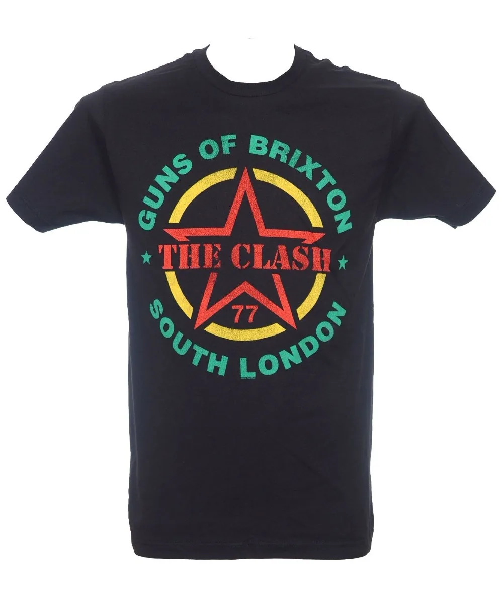 2018 Последняя мода CLASH GUNS OF BRIXTON Официальная футболка Rock New M L XL 2XL хипстер с круглым