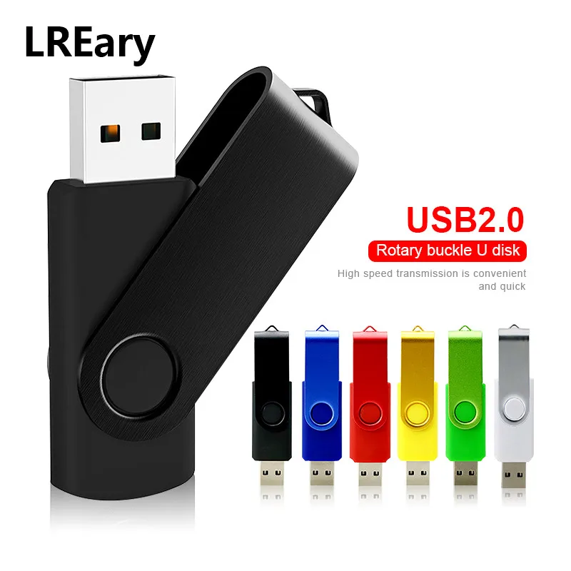 Высококачественный USB флеш накопитель простой металлический вращающийся U диск 4