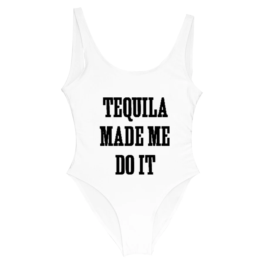 Женский купальник TEQUILA Make ME DO IT Цельный для девочек веселое время вечерние