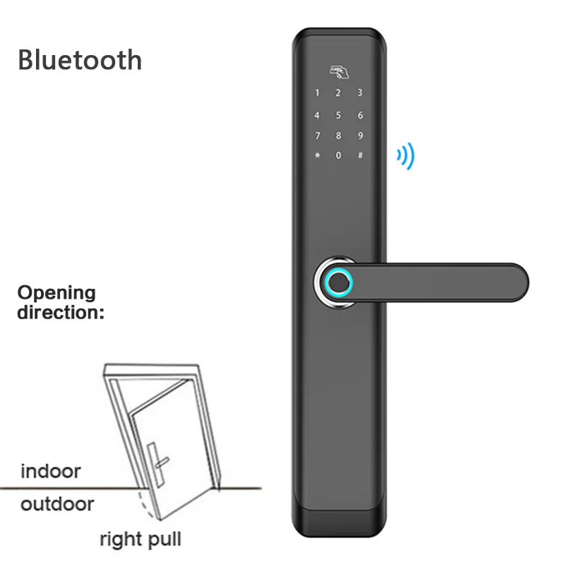 bluetooth Биометрический смарт-замок с отпечатком пальца, Bluetooth, Wifi, шлюз, приложение, дверной замок, код доступа, RFID замки, интеллектуальные замки для дома, 2019NEW - Цвет: bluetooth
