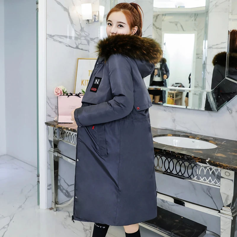Double Two Sides New Arrival Women Winter Jacket Hooded With Fur Collar Ladies Outwear Parka Long Coat High Quality