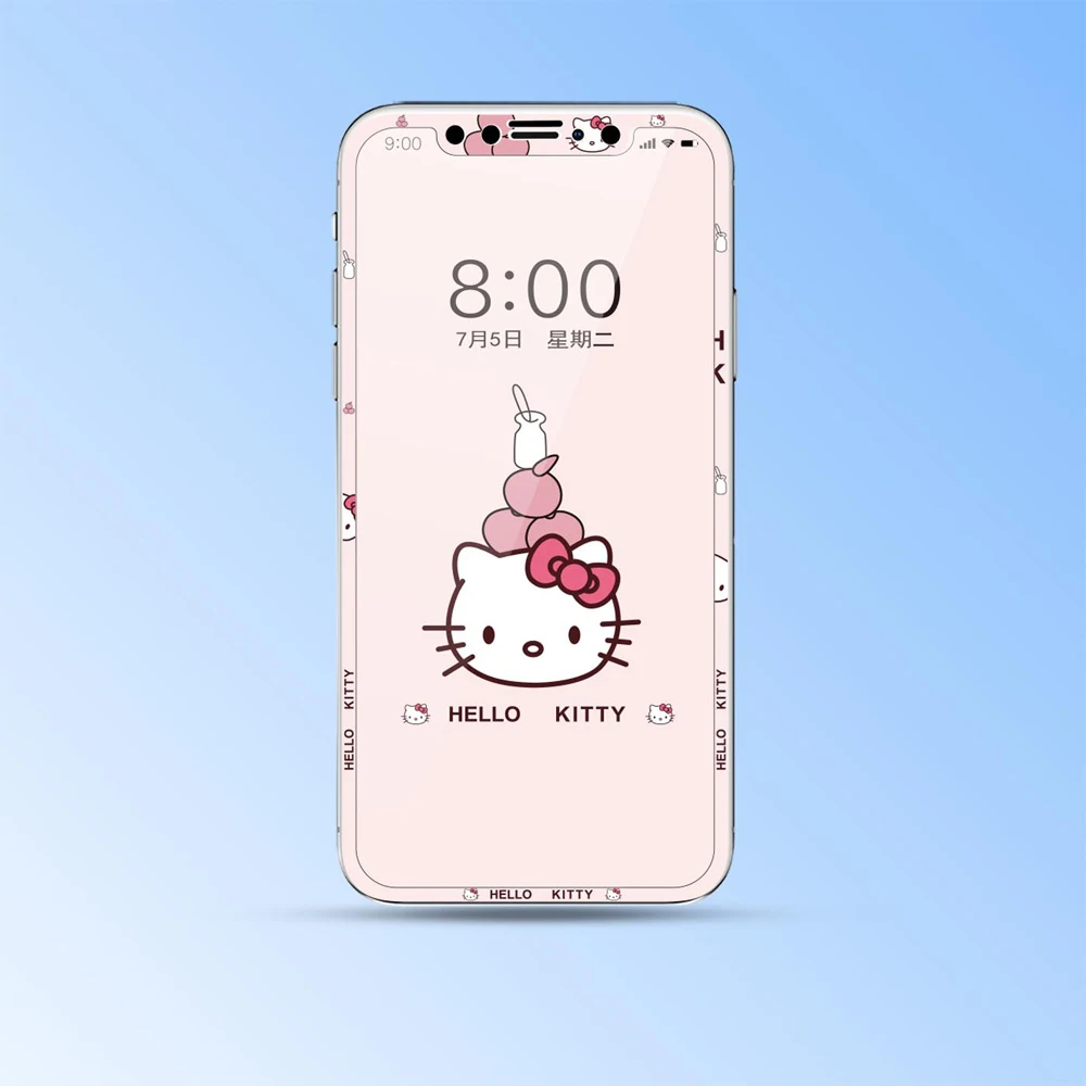 Мультяшный протектор экрана для iPhone X XS Max XR закаленное стекло мышь собака милый полное покрытие принцесса 3D изогнутое окаймление стеклянная пленка SJ21