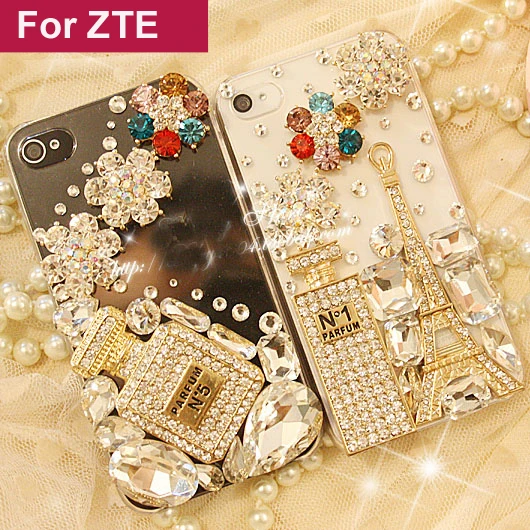 Чехол со стразами для ZTE Blade A3 A5 A7 2019 2020 V9 V10 Vita L8 Axon 7 Nubia Z17 Z11 Max N1 флакон духов Стразы