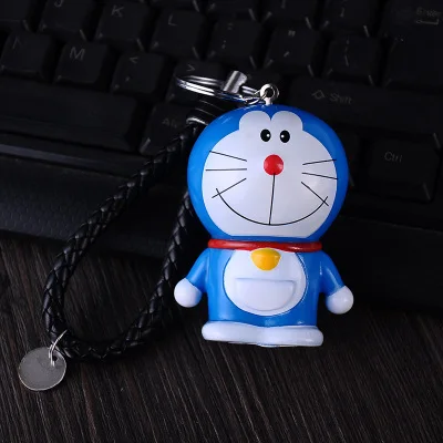 15 Милый мультфильм Doraemon девушка игрушки меховой шар помпон помпоны брелок для женщин кожаный ремешок металлический брелок для ключей цепи Автомобильная сумка Шарм D33 - Цвет: 15