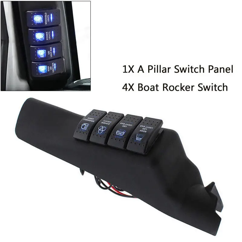 Новейшая левая панель A Pillar ON/OFF Rocker Switch подходит для Jeep Wrangler JK 11 18|Переключатели и