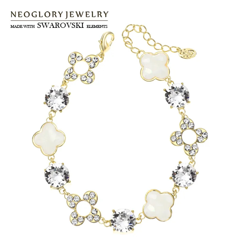 Очаровательный браслет Neoglory австрийские стразы чешские Стразы и ракушки яркий