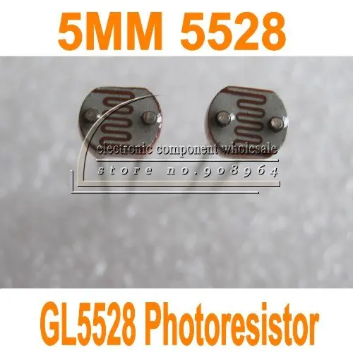 RHECCOW 200 шт./лот 5528 GL5528 5 мм Фоторезистор светозависимый резистор LDR фотопроводящее