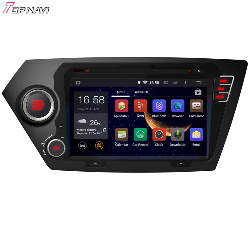 Topnavi 8 ''Восьмиядерный 2 Гб RAM Android 6 0 Автомобильный Радио Стерео GPS для KIA K2 2011-/RIO