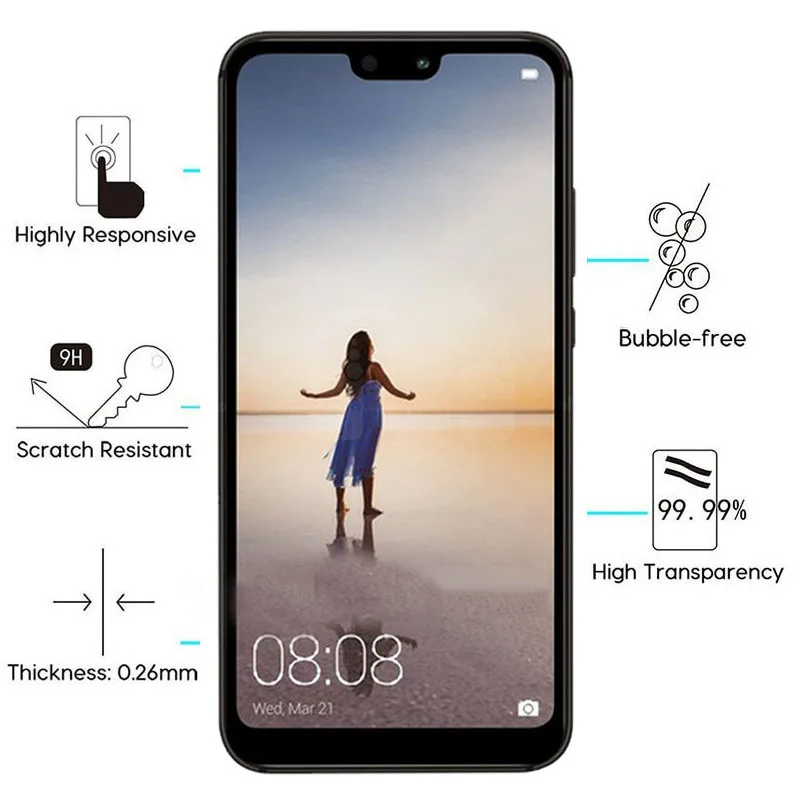 Чехол для P20 Lite P 20 Pro Light полное покрытие закаленное стекло Huawei Honor P20lite P20pro
