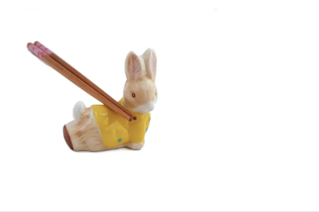 Подставка для палочек керамическая 3 шт./компл. держатель палочки с кроликом | Дом