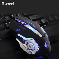 m uruoi wired gaming mouse 6 button 4000 dpi led optical usb computer mouse click gamer mice game mouse silent mause for pc