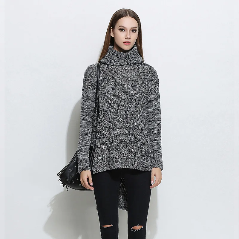 2019 new sweater in Europe and the big yards dress render turtleneck | Женская одежда