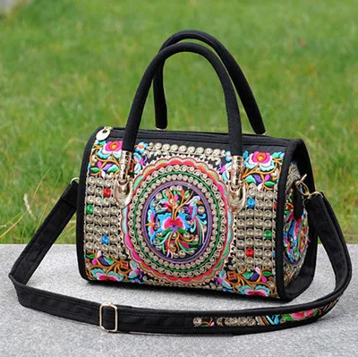 

Fashion National Embroidered Women Shopping handbag!Nice Floral Embroidery Lady Shoulder&Crossbody bags Hot Multi-use Canvas bag