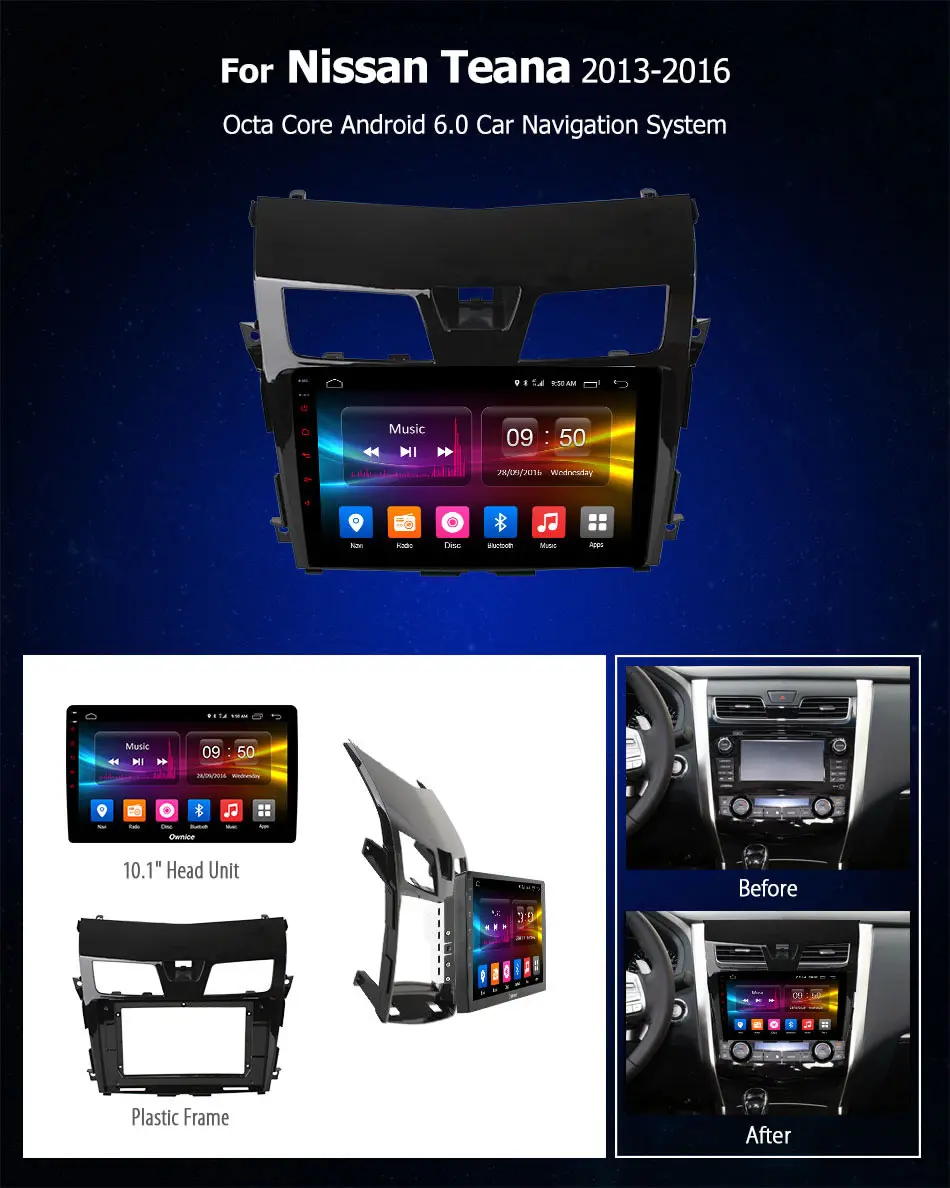 Ownice K1 K2 K3 K5 K6 Восьмиядерный Android 9 0 автомобильный dvd-плеер для Nissan Teana 2013-2016 с gps navi 360