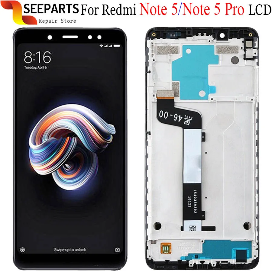 Оригинальный протестированный ЖК-дисплей Xiaomi Redmi Note 5 Pro дигитайзер + рамка
