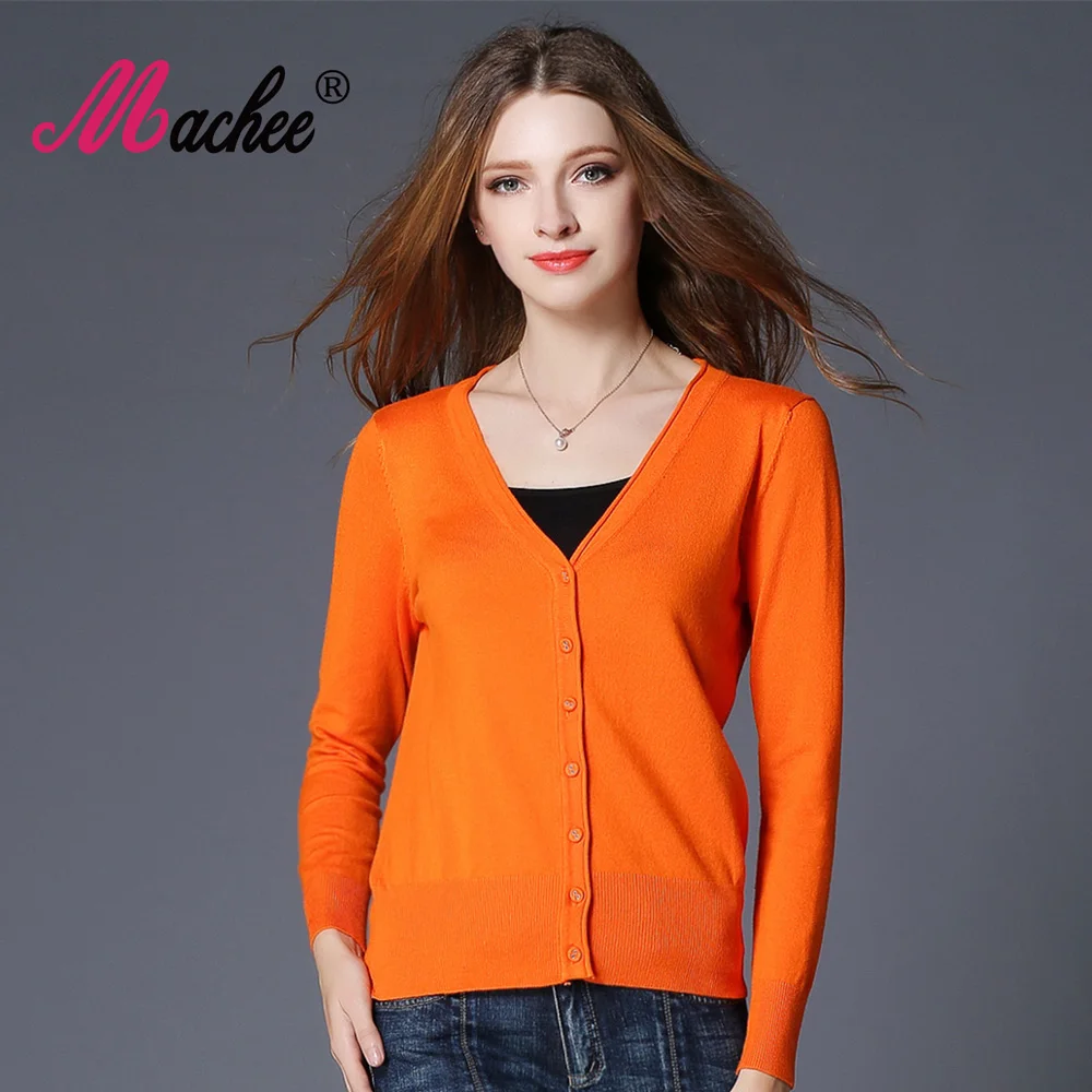 Women Knitted Cardigan Autumn Winter Shrug Ladies Jumper Long Sleeve V-Neck Sweater Solid Color Loose Plus Size 3XL-6XLCoat Tops |