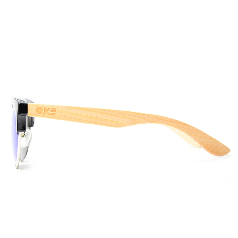 LONSY модные круглые солнцезащитные очки ручной работы бамбуковые мужские