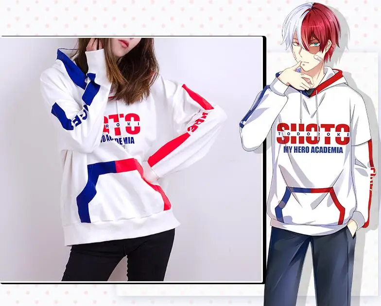 Высокое качество Q унисекс с героями из мультфильма Мой герой Todoroki шото Косплэй