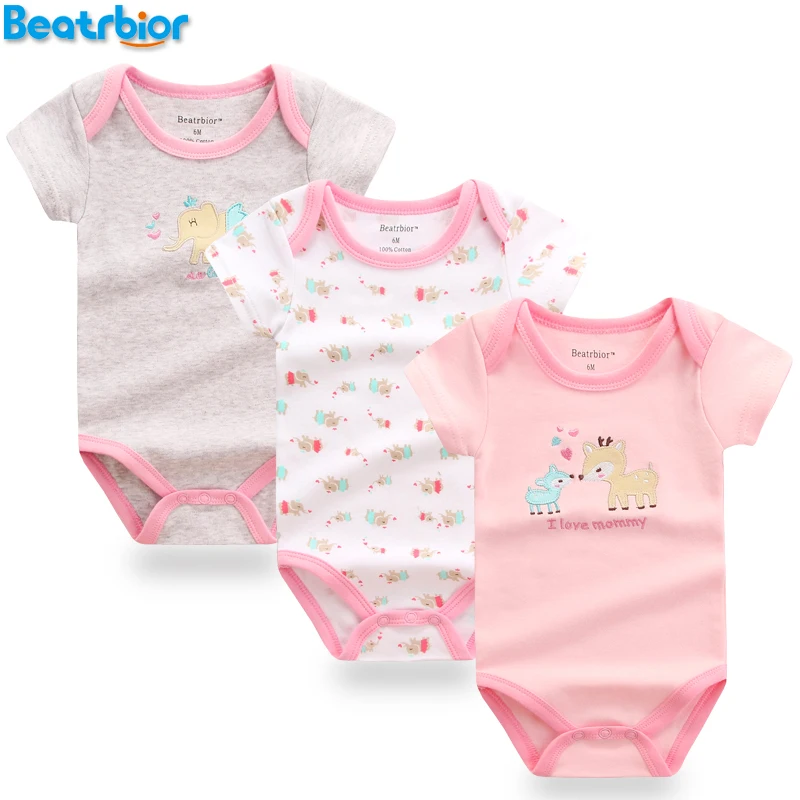 2018 детская одежда для девочки Одежда новорожденных костюм с короткими рукавами