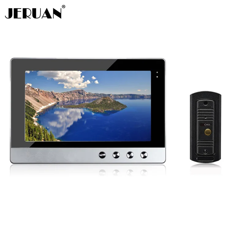 JERUAN 10 ''цветной экран телефон видео домофон monitor speaker ИК камеры дождевик|camera