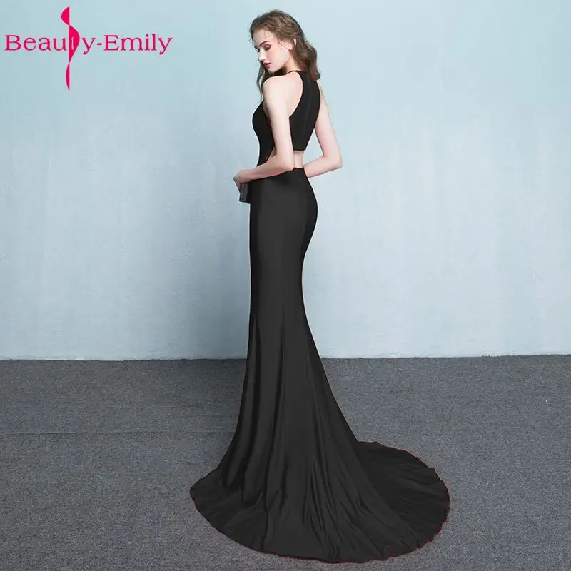 Женское вечернее платье Русалка Beauty Emily длинное зеленое с открытой спиной без