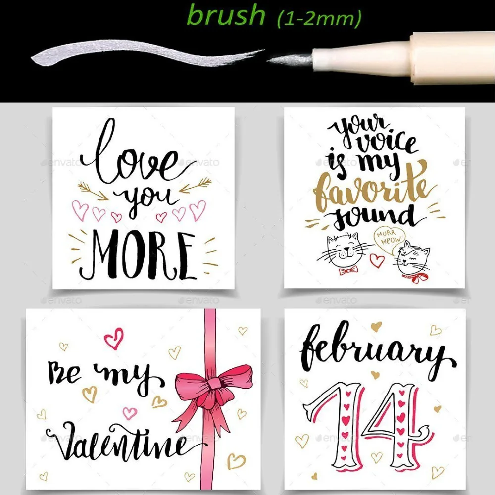 Metallices перманентные маркер краски ручки классическая приковывающая взгляд