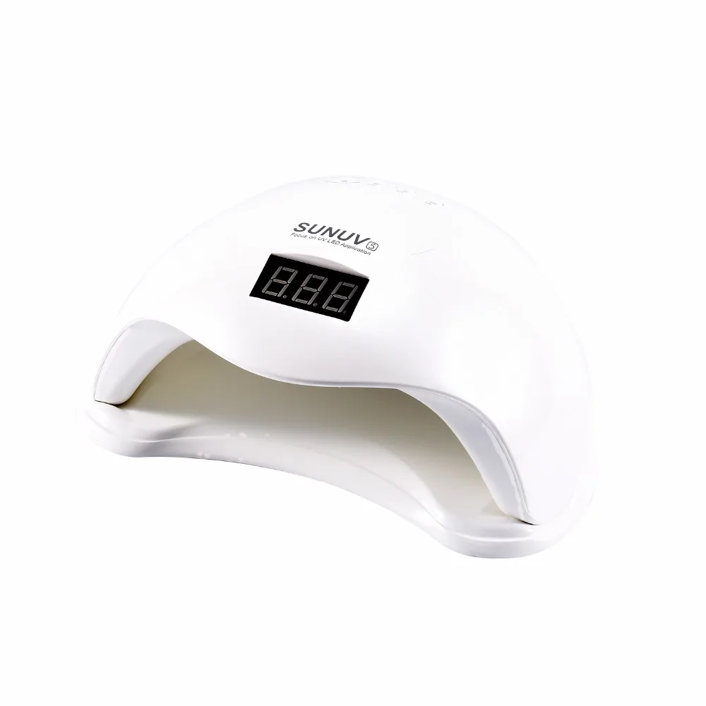 SUN5 48W Dual UV LED Nail Lamp Dryer Gel Polish Curing Light with Bottom 30s/60s Timer LCD display | Красота и здоровье
