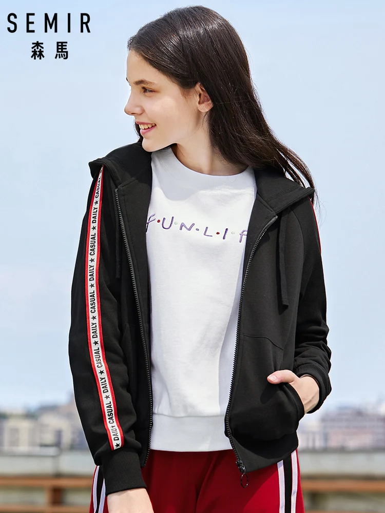 SEMIR Женская ветровка разноцветная Лоскутная куртка с капюшоном базовые куртки