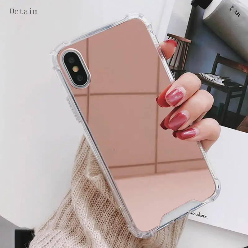 Soft Case for iPhone X XS 11 Pro Max XR Cases Shockproof TPU Mirror Back Cover 7 8 Plus 6S 6 Coque |