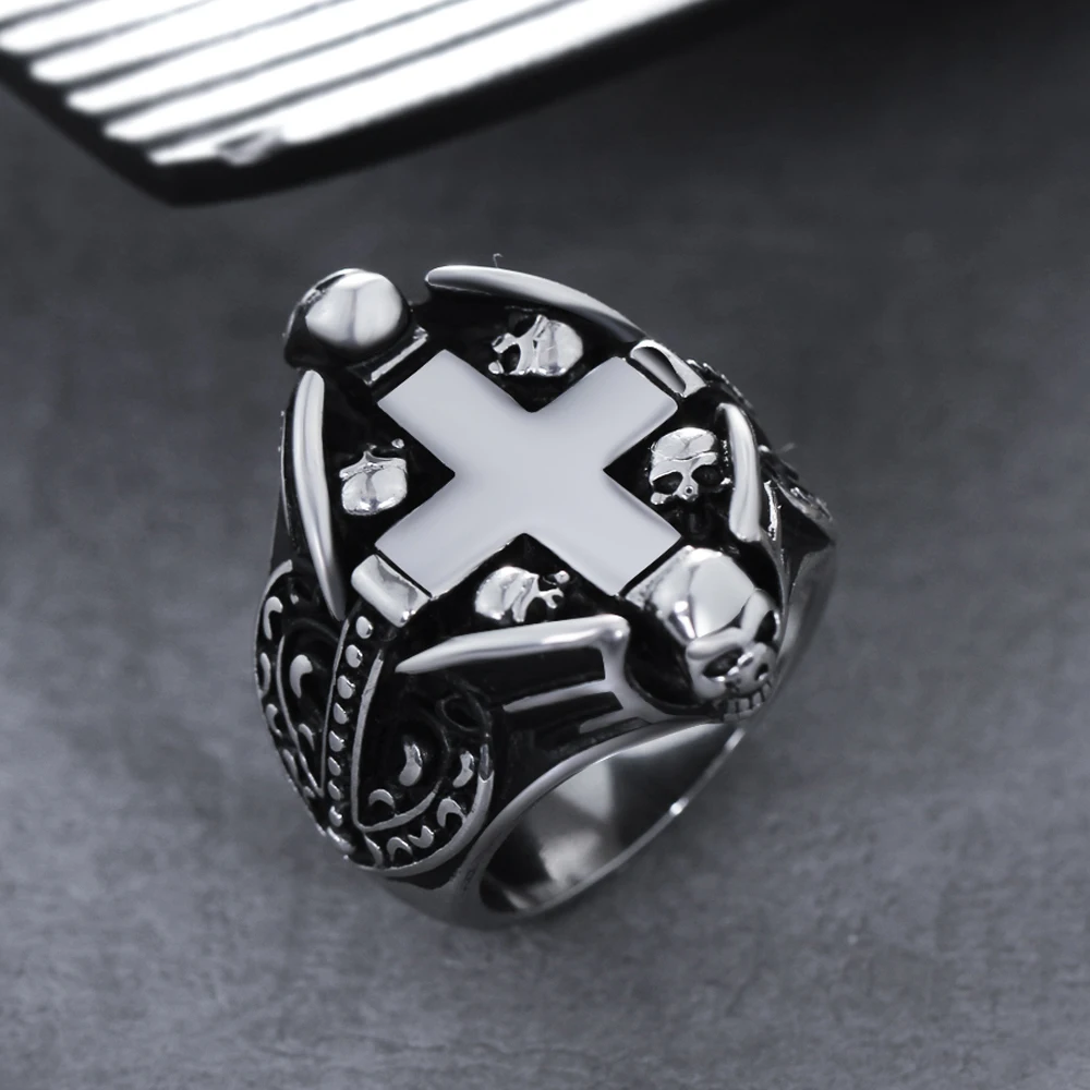 Последние тенденции рок Стиль Bague для Для мужчин панк крест мужской изделия