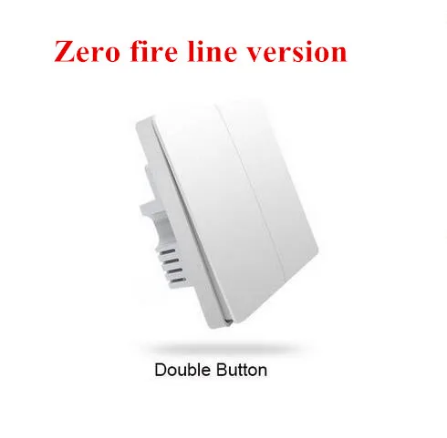 double button Xiaomi Aqara, умный светильник, контроль огня, нулевая линия, двойной ключ, зигби, шлюз, настенный переключатель, Mijia, приложение, управление - Цвет: double button