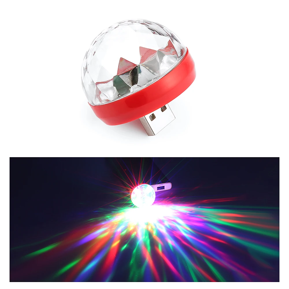 Автомобильные светодиодные декоративные лампы мини RGB атмосферу светильник авто