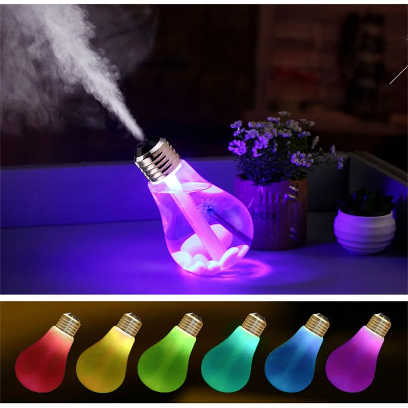 400ml lamp shape portable mini air humidifier for home office bedroom decoration purifier atomizer sprayer fogger maker | Дом и сад