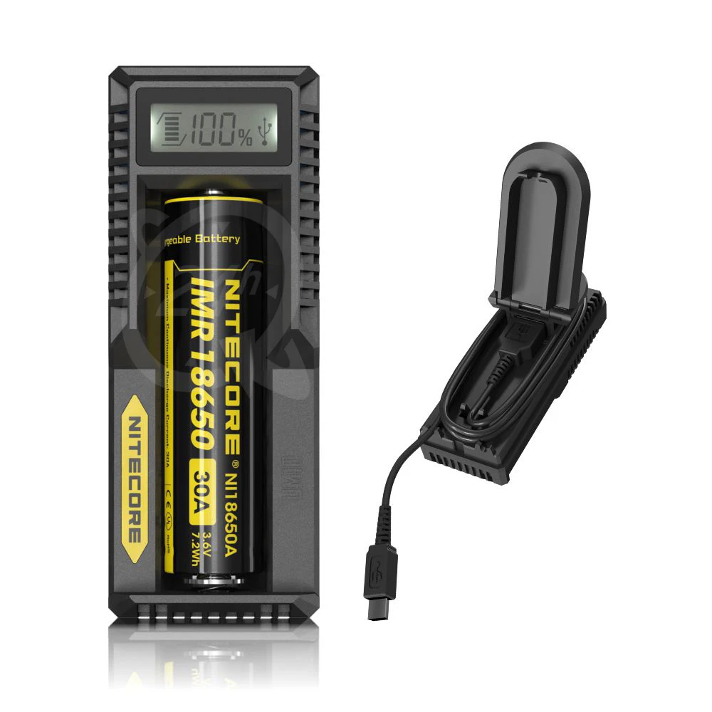 Nitecore UM10 цифровой Смарт USB зарядное устройство ЖК-дисплей для 18650 17650 17670 RCR123A 16340 14500