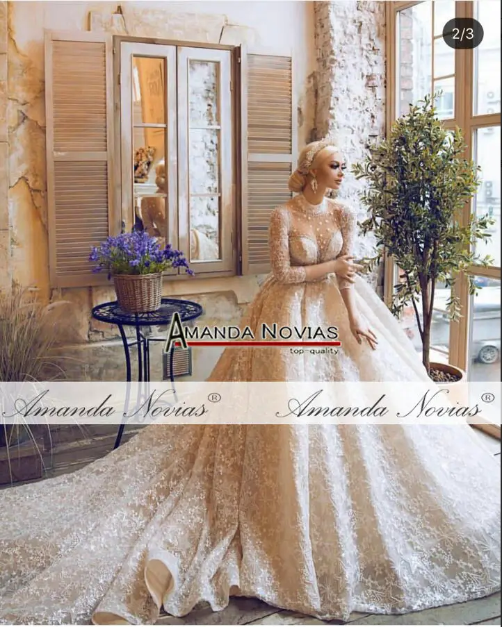 Свадебное Платье Amanda Novias Брендовое платье невесты с длинным рукавом 2019|Свадебные