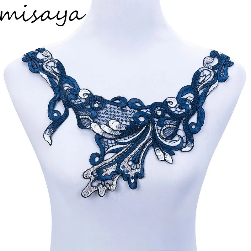 

Misaya 1pc Lace Collar of 9 Style Beautiful Flower and Heart Venise Lace Applique Trim Lace Fabric Sewing Supplies Lace Neckline