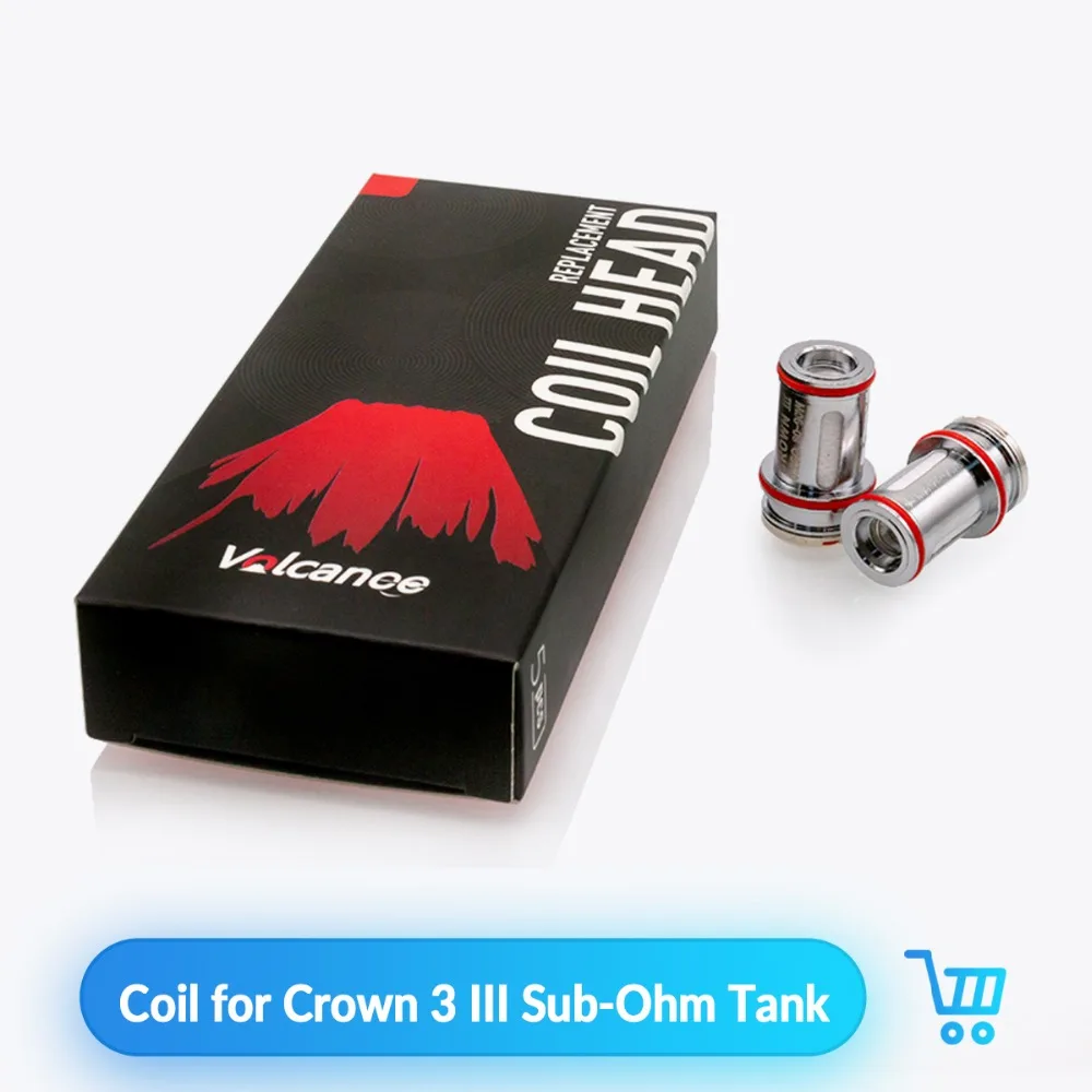 Volcanee 4 шт. Корона 3 III Sub Ом катушка бака 0.25ohm 0 5 обёрточная проволока для