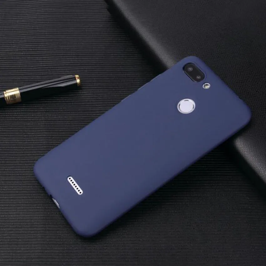 Чехол для Xiaomi Redmi 6 6A Pro черный матовый Мягкий Силиконовый ТПУ чехол накладка 6Pro