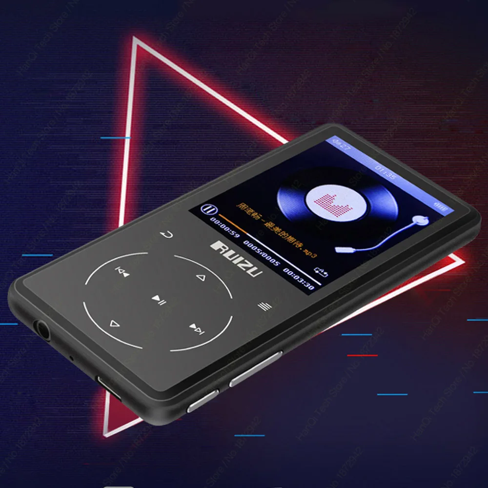 RUIZU D16 металлический Bluetooth MP3 плеер портативный аудио 8 Гб музыкальный со