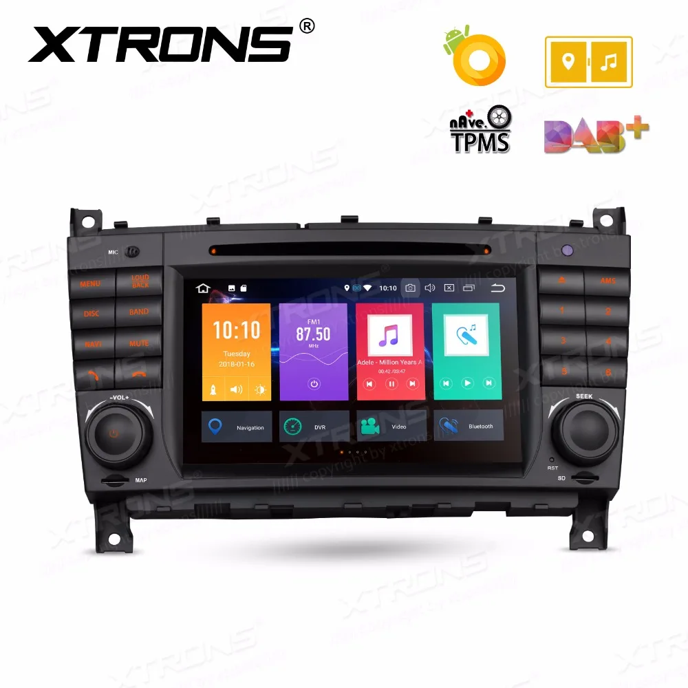 XTRONS 2 Din 7 ''Восьмиядерный Android 8 0 автомобильный DVD плеер gps для Mercedes Benz W203 C180 C200 C220